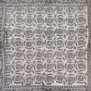 Cushion Cotton Cover Block Print Rapit - Grey Singular