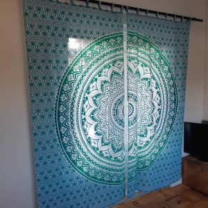 Curtain Mandala Light Green Blue
