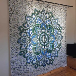 Curtain Mandala Dark Green & Blue