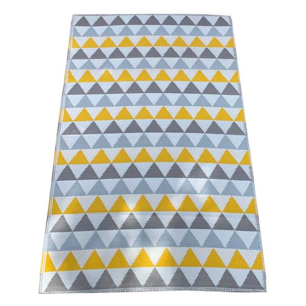 Carpets & Plastic Mats - Small Grey & Yellow Pyramid Plastic Mat - Image 2